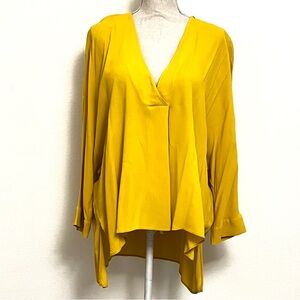 Gold Women's V-Neck Blouse